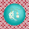 White like a white plum that blooms in winter | Earrings | Mizuhiki | Handmade in Japan