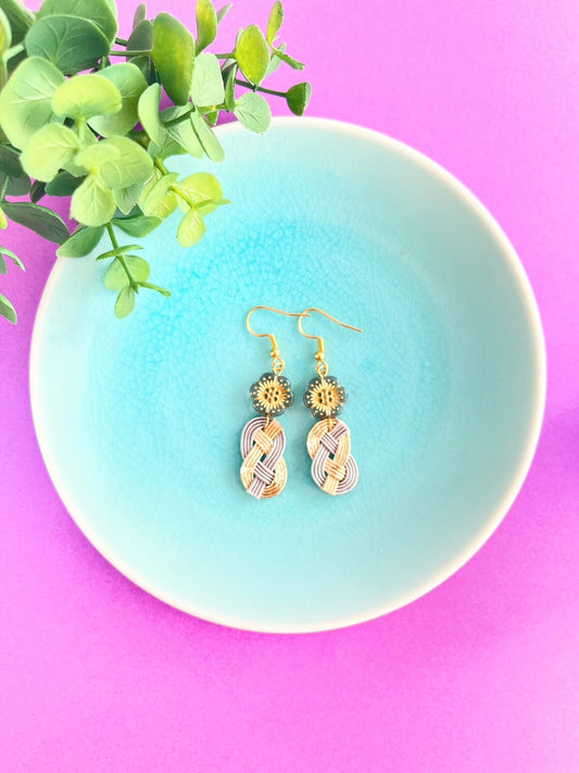 Japan style glittering and gorgeous colors for New Year | Earrings | Mizuhiki | Handmade in Japan