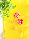 Vivid summer fireworks Earring | Tsumami-zaiku | Handmade in Japan