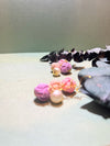 Pink × purple triple ball earrings for Women,  Japan Traditional Crafts, Sustainable Japanese Washi Paper Accessories, Ultra-lightweight, Earrings for Gifts
