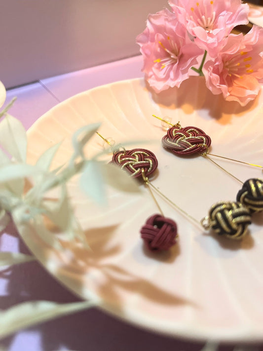 Japan Plum Swing Earrings for Women,  Japan Traditional Crafts, Sustainable Japanese Washi Paper Accessories, Ultra-lightweight, Earrings for Gifts