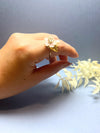 Single Cherry Blossom Flower Ring for Women,  Japan Traditional Crafts, Sustainable Japanese Kimono fabric Accessories, Ultra-lightweight, Earrings for Gifts